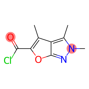 2H-Furo[2,3-c]pyrazole-5-carbonyl chloride, 2,3,4-trimethyl- (9CI)