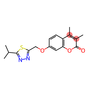 2H-1-Benzopyran-2-one, 3,4-dimethyl-7-[[5-(1-methylethyl)-1,3,4-thiadiazol-2-yl]methoxy]-