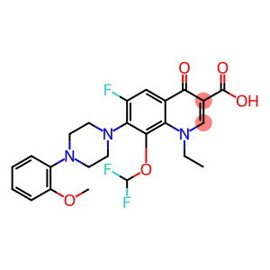 1-Ethyl-8-difluoromethoxy-6-fluoro-1,4-didehydro-7-[4-(2-methoxyphenyl )-1-piperazinyl]-4-oxoquinoline-3-carboxylic acid
