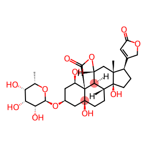 3β-[(6-Deoxy-α-L-talopyranosyl)oxy]-1β,5,11α,14β,21-pentahydroxy-24-nor-5β-chol-20(22)-ene-19,23-dioic acid di-γ-lactone