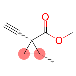 Cyclopropanecarboxylic acid, 1-ethynyl-2-methyl-, methyl ester, trans- (9CI)