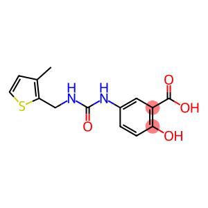 2-hydroxy-5-({[(3-methylthiophen-2-yl)methyl]carbamoyl}amino)benzoic acid