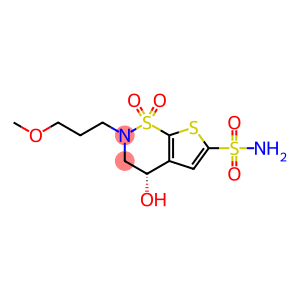 (4S)-1,1-dioxide-3,4-dihydro-4-hydroxy-2-(3-methoxypropyl)-2H-Thieno[3,2-e]-1,2-thiazine-6-sulfonamide