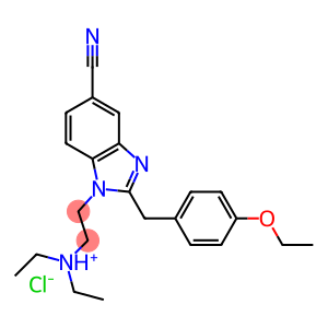 2-[5-cyano-2-[(4-ethoxyphenyl)methyl]benzimidazol-1-yl]ethyl-diethylazanium