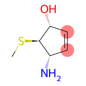 2-Cyclopenten-1-ol, 4-amino-5-(methylthio)-, [1R-(1α,4α,5β)]- (9CI)