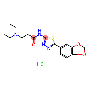 Propanamide, N-[5-(1,3-benzodioxol-5-yl)-1,3,4-thiadiazol-2-yl]-3-(diethylamino)-, hydrochloride (1:1)