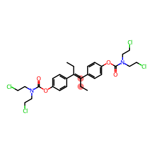 Carbamic acid, bis(2-chloroethyl)-, (1,2-diethyl-1,2-ethenediyl)di-4,1-phenylene ester, (E)-