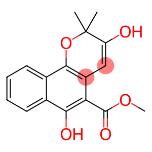 2H-Naphtho[1,2-b]pyran-5-carboxylic acid, 3,6-dihydroxy-2,2-dimethyl-, methyl ester