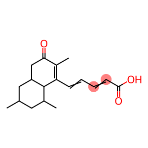 2,4-Pentadienoic acid, 5-(3,4,4a,5,6,7,8,8a-octahydro-2,6,8-trimethyl-3-oxo-1-naphthalenyl)- (9CI)