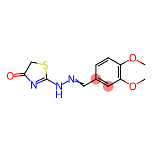 (Z)-2-(((E)-3,4-dimethoxybenzylidene)hydrazono)thiazolidin-4-one