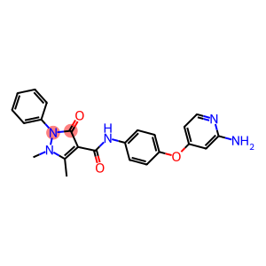 N-(4-(2-aminopyridin-4-yloxy)phenyl)-2,3-dihydro-1,5-dimethyl-3-oxo-2-phenyl-1H-pyrazole-4-carboxamide