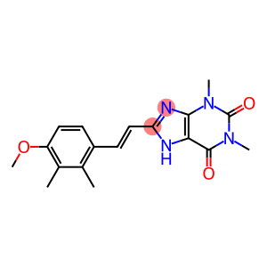 1H-Purine-2,6-dione,3,7-dihydro-8-[(1E)-2-(4-methoxy-2,3-dimethylphenyl)ethenyl]-1,3-dimethyl-(9CI)