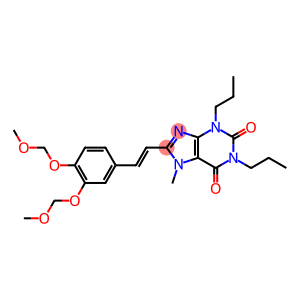 1H-Purine-2,6-dione, 3,7-dihydro-8-(2-(3,4-bis(methoxymethoxy)phenyl)e thenyl)-1,3-dipropyl-7-methyl-, (E)-