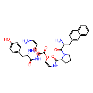 Glycine, L-tyrosyl-D-ornithyl-3-(2-naphthalenyl)-L-alanyl-D-prolyl-, (5→2)-lactam (9CI)