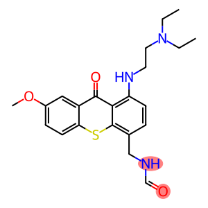 N-[(1-{[2-(DIETHYLAMINO)ETHYL]AMINO}-7-METHOXY-9-OXO-9H-THIOXANTHEN-4-YL)METHYL]FORMAMIDE