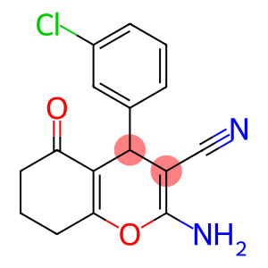 2-amino-4-(3-chlorophenyl)-5-oxo-5,6,7,8-tetrahydro-4H-chromene-3-carbonitrile