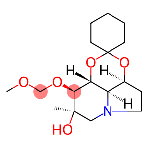 Spirocyclohexane-1,2-1,3dioxino4,5,6-hiindolizin-8-ol, octahydro-9-(methoxymethoxy)-8-methyl-, 3aS-(3a.alpha.,8.beta.,9.beta.,9a.beta.,9b.alpha.)-