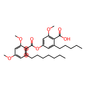 Benzoic acid, 2-heptyl-4,6-dimethoxy-, 4-carboxy-3-methoxy-5-pentylphenyl ester