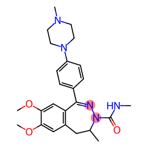 3H-2,3-Benzodiazepine-3-carboxamide, 4,5-dihydro-7,8-dimethoxy-N,4-dimethyl-1-[4-(4-methyl-1-piperazinyl)phenyl]-