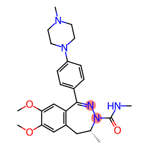 3H-2,3-Benzodiazepine-3-carboxamide, 4,5-dihydro-7,8-dimethoxy-N,4-dimethyl-1-[4-(4-methyl-1-piperazinyl)phenyl]-, (4R)-