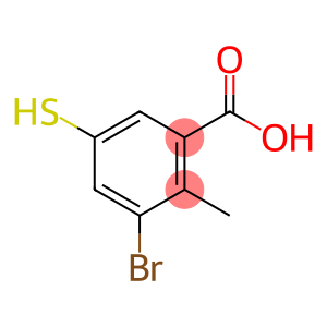 Benzoic acid, 3-bromo-5-mercapto-2-methyl-