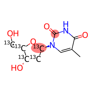 [1',2',3',4',5'-13C5]THYMIDINE