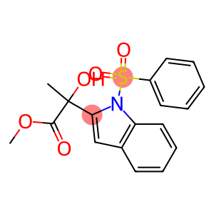 1H-Indole-2-acetic acid, α-hydroxy-α-methyl-1-(phenylsulfonyl)-, methyl ester