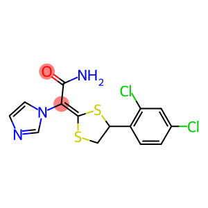 (E)-2-(4-(2,4-dichlorophenyl)-1,3-dithiolan-2-ylidene)-2-(1H-imidazol-1-yl)acetamide