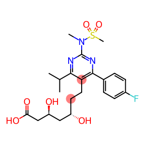 5-Pyrimidineheptanoic acid, 4-(4-fluorophenyl)-β,δ-dihydroxy-6-(1-methylethyl)-2-[methyl(methylsulfonyl)amino]-, (βS,δS)-