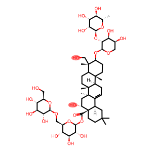 [(2S,3R,4S,5S,6R)-3,4,5-trihydroxy-6-[[(2R,3R,4S,5S,6R)-3,4,5-trihydroxy-6-(hydroxymethyl)oxan-2-yl]oxymethyl]oxan-2-yl] (4aR,5R,6aR,6aS,6bR,9R,10S,12aR,14bR)-10-[(2S,3R,4S,5S)-4,5-dihydroxy-3-[(2S,3R,4R,5R,6S)-3,4,5-trihydroxy-6-methyloxan-2-yl]oxyoxan-2-yl]oxy-5-hydroxy-9-(hydroxymethyl)-2,2,6a,6b,9,12a-hexamethyl-1,3,4,5,6,6a,7,8,8a,10,11,12,13,14b-tetradecahydropicene-4a-carboxylate