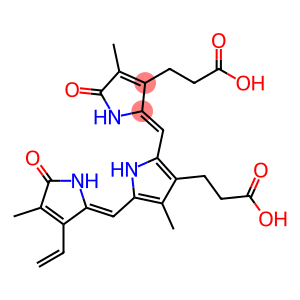 1H-Pyrrole-3-propanoic acid, 2-[[3-(2-carboxyethyl)-5-[(Z)-(3-ethenyl-1,5-dihydro-4-methyl-5-oxo-2H-pyrrol-2-ylidene)methyl]-4-methyl-1H-pyrrol-2-yl]methylene]-2,5-dihydro-4-methyl-5-oxo-, (2Z)-