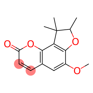 2H-Furo[2,3-h]-1-benzopyran-2-one, 8,9-dihydro-6-methoxy-8,9,9-trimethyl- (8CI,9CI)