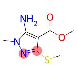 1H-Pyrazole-4-carboxylicacid,5-amino-1-methyl-3-(methylthio)-,methylester(9CI)