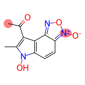 Ethanone, 1-(6-hydroxy-7-methyl-3-oxido-6H-pyrrolo[3,2-e]-2,1,3-benzoxadiazol-8-yl)-