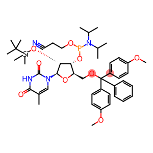 Uridine, 5'-O-[bis(4-methoxyphenyl)phenylmethyl]-2'-O-[(1,1-dimethylethyl)dimethylsilyl]-5-methyl-, 3'-[2-cyanoethyl N,N-bis(1-methylethyl)phosphoramidite]