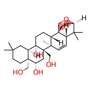 Olean-6-ene-13,16,27,28-tetrol, 3,25-epoxy-, (3β,16β)- (9CI)