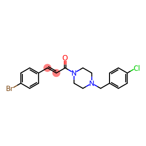 2-Propen-1-one, 3-(4-bromophenyl)-1-[4-[(4-chlorophenyl)methyl]-1-piperazinyl]-, (2E)-