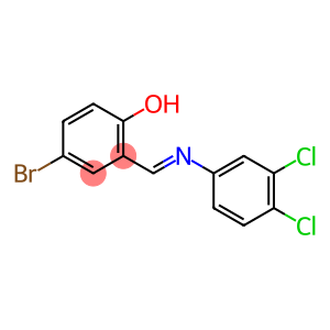 4-bromo-2-{[(3,4-dichlorophenyl)imino]methyl}phenol