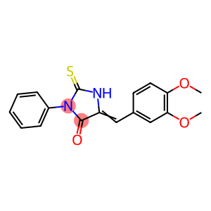 (5E)-5-(3,4-dimethoxybenzylidene)-2-mercapto-3-phenyl-3,5-dihydro-4H-imidazol-4-one