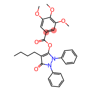 4-butyl-2,5-dihydro-5-oxo-1,2-diphenyl-1H-pyrazol-3-yl 3,4,5-trimethoxybenzoate