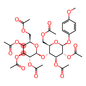 β-D-Glucopyranoside, 4-methoxyphenyl 4-O-(2,3,4,6-tetra-O-acetyl-β-D-galactopyranosyl)-, 2,3,6-triacetate