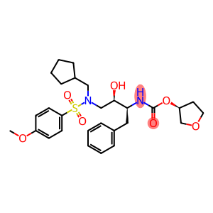 Carbamic acid, N-[(1S,2R)-3-[(cyclopentylmethyl)[(4-methoxyphenyl)sulfonyl]amino]-2-hydroxy-1-(phenylmethyl)propyl]-, (3S)-tetrahydro-3-furanyl ester