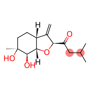 1-Butanone, 3-methyl-1-[(2S,3aR,6S,7R,7aS)-octahydro-6,7-dihydroxy-6-methyl-3-methylene-2-benzofuranyl]-