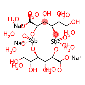 Trinatrium bis(gluconato(3)-O2,O3,O4)hydroxooxido-oxy-bis-antimonat(V)