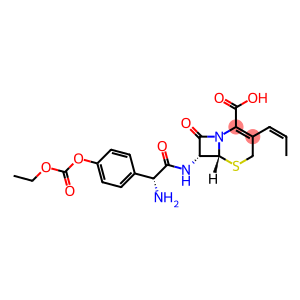 (6R,7R)-7-[[(2R)-2-Amino-2-[4-[(ethoxycarbonyl)oxy]phenyl]acetyl]amino]-8-oxo-3-[(1Z)-prop-1-enyl]-5-thia-1-azabicyclo[4.2.0]oct-2-ene-2-carboxylic Acid