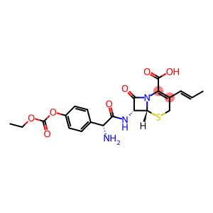 5-Thia-1-azabicyclo[4.2.0]oct-2-ene-2-carboxylic acid, 7-[[(2R)-2-amino-2-[4-[(ethoxycarbonyl)oxy]phenyl]acetyl]amino]-8-oxo-3-(1E)-1-propen-1-yl-, (6R,7R)-