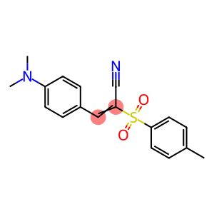 (E)-3-[4-(dimethylamino)phenyl]-2-[(4-methylphenyl)sulfonyl]-2-propenenitrile