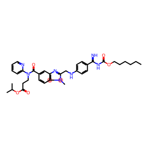 N-[[2-[[[4-[[[(Hexyloxy)carbonyl]amino]iminomethyl]phenyl]amino]methyl]-1-methyl-1H-benzimidazol-5-yl]carbonyl]-N-2-pyridinyl-beta-alanine 1-methylethyl ester