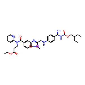 β-Alanine, N-[[2-[[[4-[[[(2-ethylbutoxy)carbonyl]amino]iminomethyl]phenyl]amino]methyl]-1-methyl-1H-benzimidazol-5-yl]carbonyl]-N-2-pyridinyl-, ethyl ester