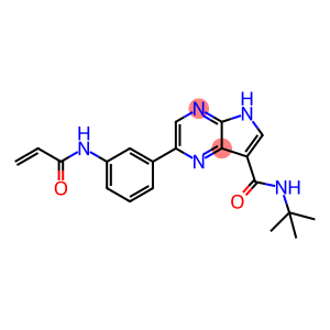 5H-Pyrrolo[2,3-b]pyrazine-7-carboxamide, N-(1,1-dimethylethyl)-2-[3-[(1-oxo-2-propen-1-yl)amino]phenyl]-